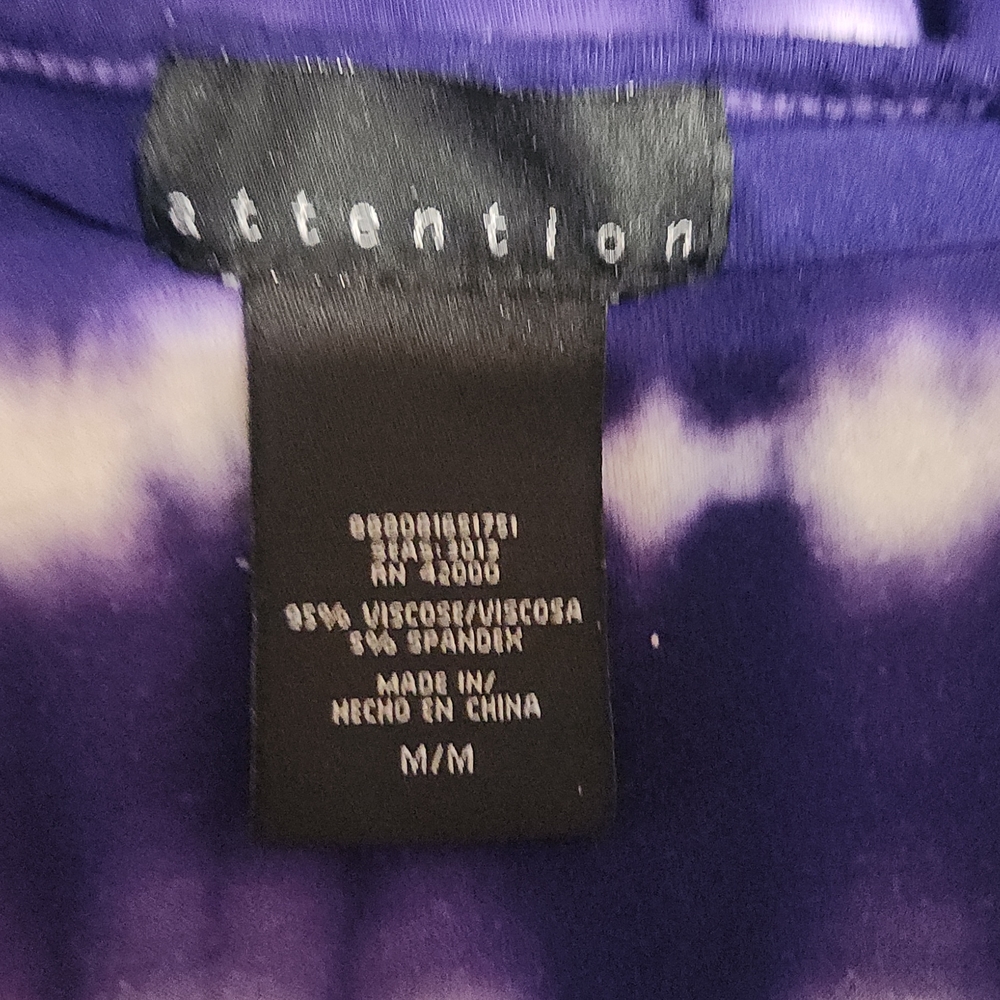 Dress...Attention...jersey...medium...tie dye...cap sleeve...